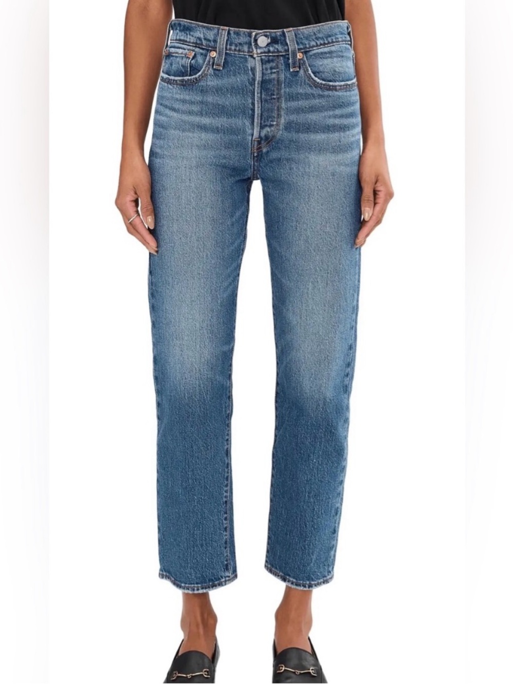 NEW Levis Levi’s Wedgie Straight Denim Ankle Jeans, Size 27 High Rise
